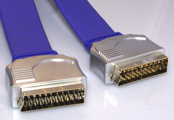 Scart to Scart Gold Plated Flat Cable